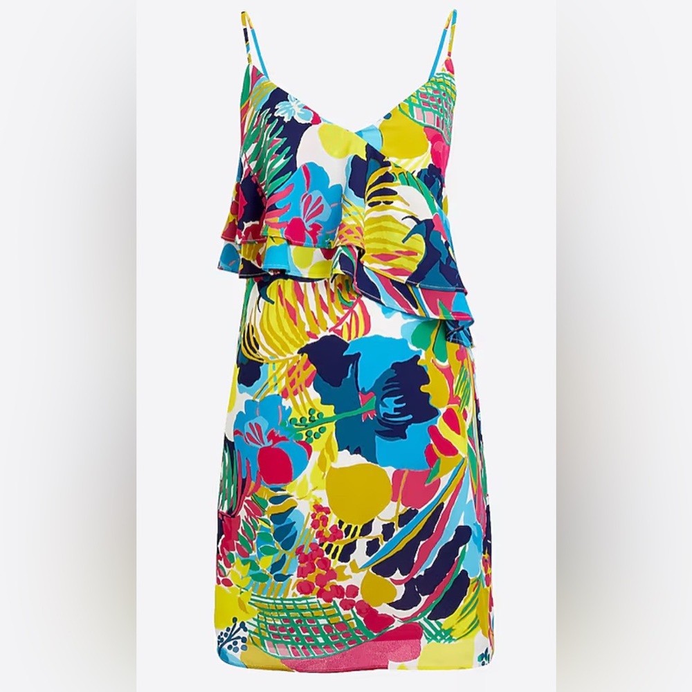 J.Crew | EUC - Ruffle Front Cami Dress - Size 4